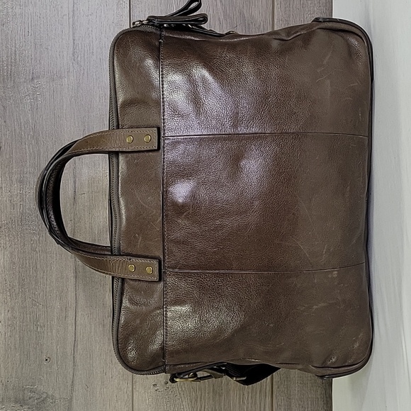 Fossil Other - Fossil Brown Leather Laptop Messenger Crossbody Shoulder Bag